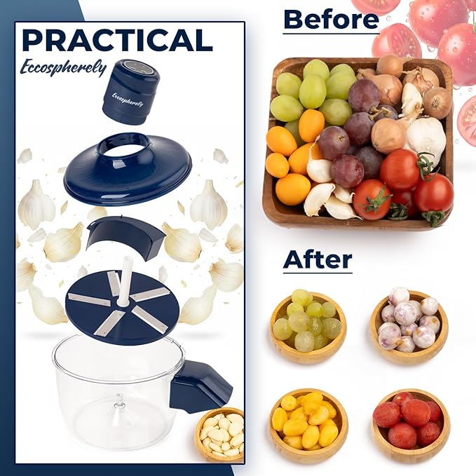 Automatic Electric Peeler, 1300mAh Cordless Rechargeable Fruit & Vegetable Peeling Machine,Easy-Clean Multi-Function Tool for Garlic, Cherry Tomato & Plum