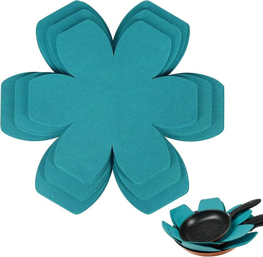 BYKITCHEN Pot Pan Protectors, Larger & Thicker Felt Pan Separators Pads, Set of 6 and 3 Different Sizes, Pot Protectors for Stacking and Protecting Your Cookware