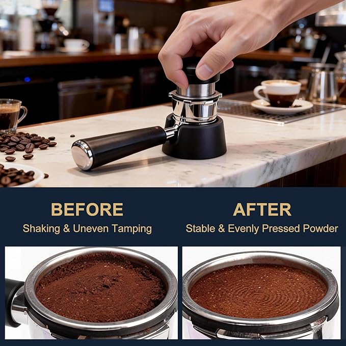 Portafilter Holder for Ninja Luxe Cafe Pro Es601 & Es701, Tamper Base Compatible Ninja Espresso Machine (Black)