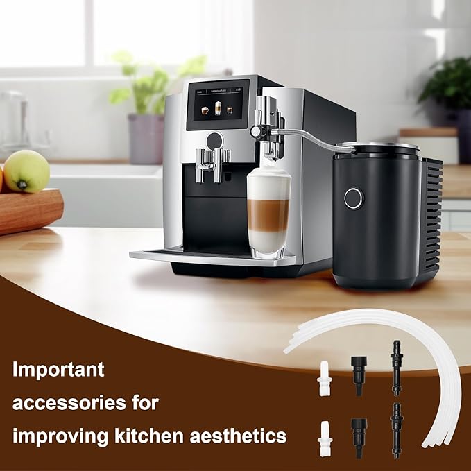 Milk System Replacement Parts for Jura,With HP3 adapter & HP1 adapter Compatible with Jura Coffee Machine Models:Z8/Z6/Z10/J6/J8/S8/S80/E8/E8 Chrome/X8/X10/GIGA 10,WE8, ENA 8, Micro 90, E6, D6,etc