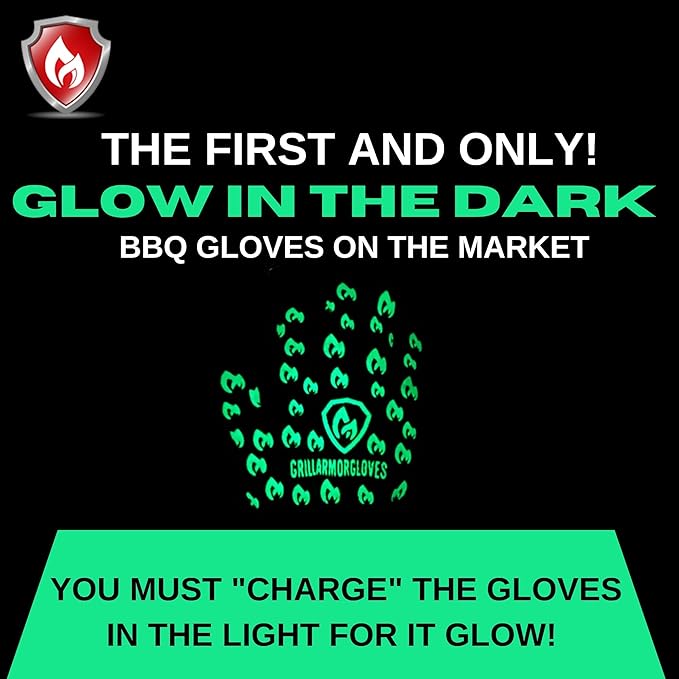 Grill Armor Oven Gloves with Fingers – 932°F Heat, Fire & Cut Resistant Mitts for BBQ, Grill, Cooking, Grilling, Baking, Smoker & Fire Pit