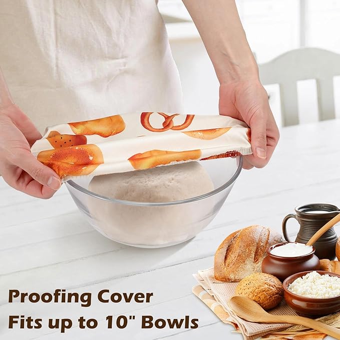 2 Pack Reusable Bread Bags for Homemade Bread, 17"×13" Sourdough Bread Storage Bags with Bowl Cover - Keep Loaf Fresh and Easy to Wash(Loaf Bread Style)