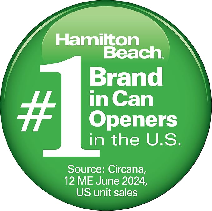 Hamilton Beach Walk 'n Cut Electric Can Opener for Kitchen,Use On Any Size,Automatic and Hand-Free,Cordless & Rechargeable,Easy Clean Removable Blade,Black (76501G),(Pack of 2)