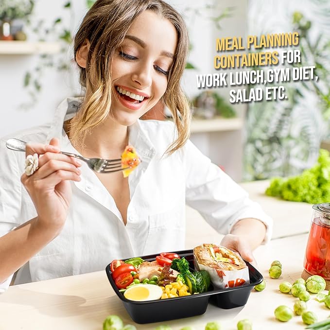 Glotoch 10 Pack 32OZ Meal Prep Containers Reusable Microwave Safe,Extra Large &Thick Food Storage Containers With Lids, Durable Bento Boxes BPA-free, Stackable, Dishwasher/Freezer Safe