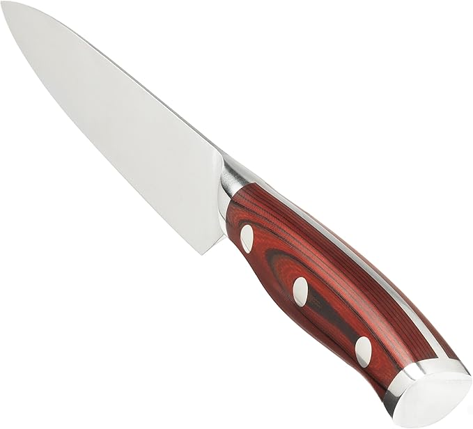 Ergo Chef Crimson Series 6" Boning Utility Knife - Forged German X50CrMoV15 Steel, Ergonomic G10 Handle, Precision Meat Deboning, Fruit & Vegetable Prep