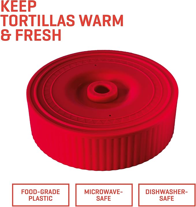Uno Casa Tortilla Master Kit - Tortilla Press 8 Inch with 10.5 IN Comal Pan, 4 Taco Holders, and Tortilla Warmer - Complete Taco Tuesday Kit, Rotis, and Quesadillas - Unique Gift for Friends or Family