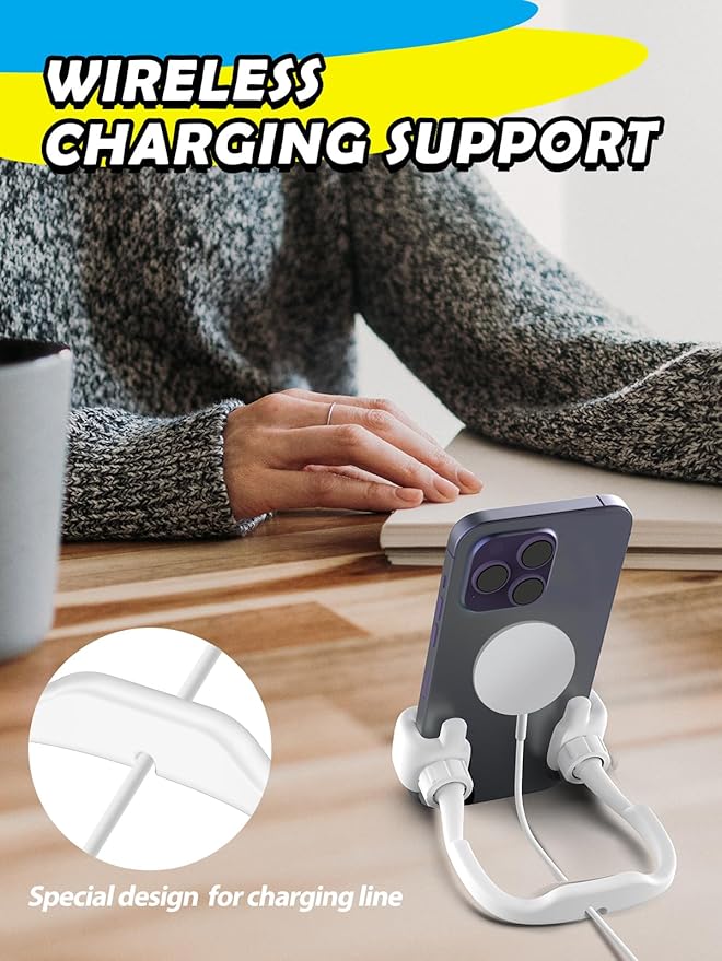 Stocking Stuffers for Men Women Teens Kids: Thumbs Up Lazy Phone Stand Holder for Desk Funny Gadgets for Teenage Boys Girls Dad Father Mother Mom Son Daughter Husband Wife Adults Gifts for Christmas