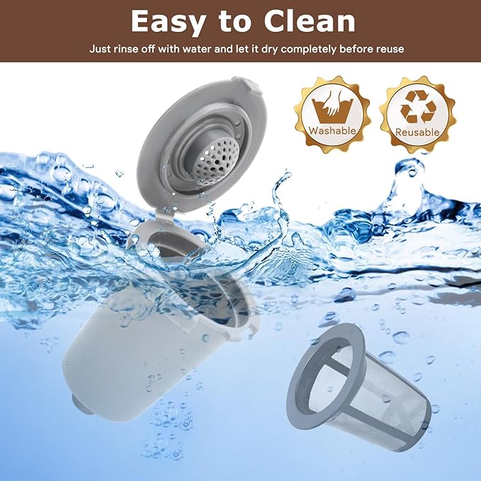 KEEPOW Reusable Filter Cup for Coffee Maker Filter Replacement Parts, Reusable Coffee Filters for Single Serve Coffee Maker for HomeBarista Reusable Filter Cup,1 Pack