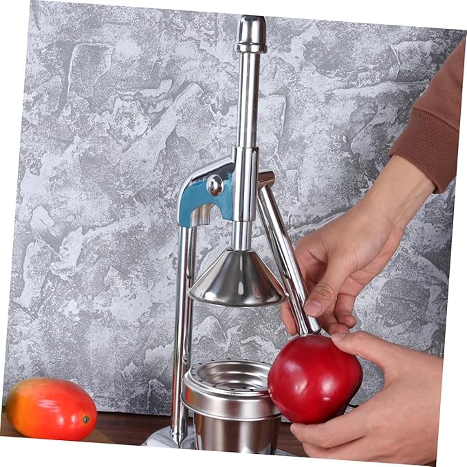 PRETYZOOM Stainless Steel Manual Citrus Juicer Press Hand-Operated Fruit Machine for Homemade Juice Easy to Clean for Home and Kitchen Use