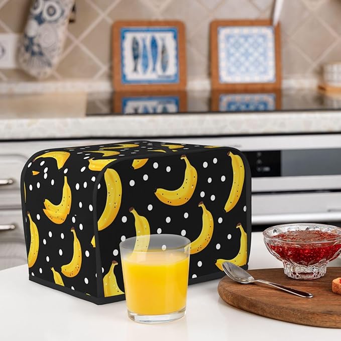 Cute Bananas Toaster Cover, 2 Slice, Polyester, Water Repellent, No Closure
