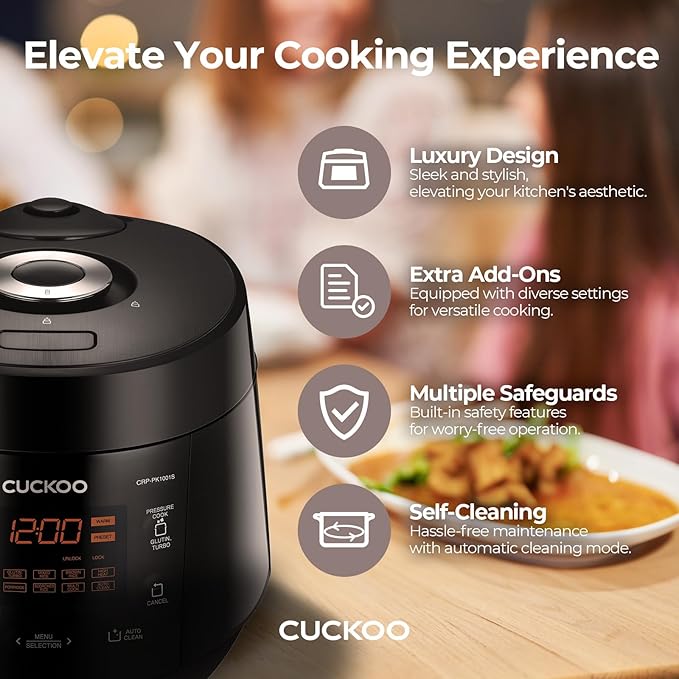CUCKOO 10-Cup Pressure & 6-Cup Micom Rice Cookers | Multiple Menu Options | Made in Korea