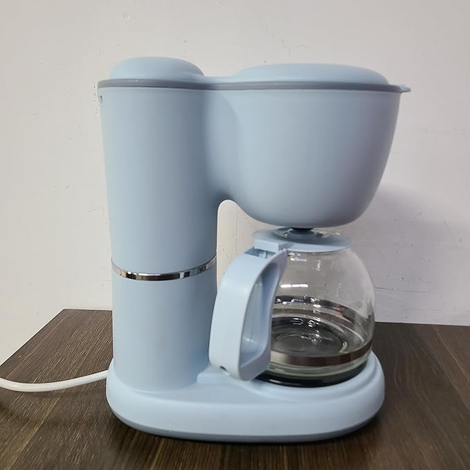 SIHOiSi Electric coffee makers – Compact and User-Friendly with Auto Pause & Serve, Reusable Filter, Office & Dorm Use, Blue