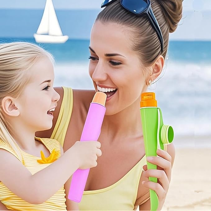 6 pcs Popsicles Molds with Brush and 6 pcs Popsicle Ice Cream Molds with 50 Sticks