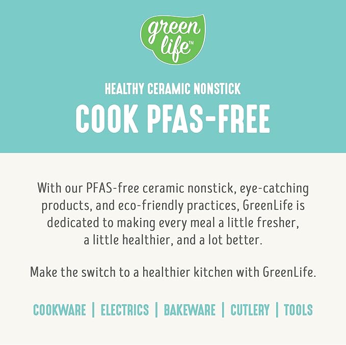 GreenLife Rice Cooker with Removable PFAS-Free Ceramic Nonstick Pot, 3-Cups Uncooked/6-Cups Cooked, Grains & Oatmeal Multicooker, Compact One-Switch Design, Auto Keep Warm, Easy Clean, Turquoise