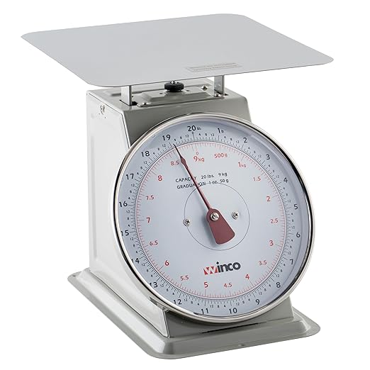 Winco Analog Receiving Scale with Dial, 8"