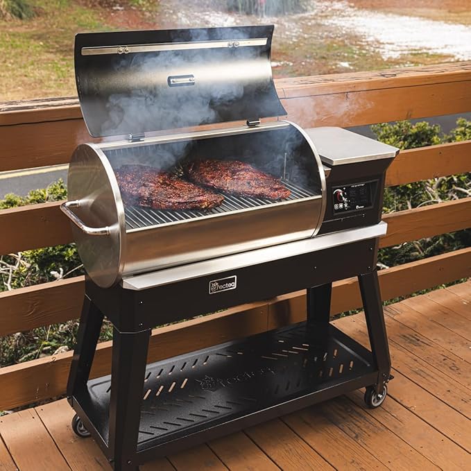 recteq Patio Legend 400 Pellet Smoker Grill with Wi-Fi & App Connectivity, Outdoor Smokers Grills Combo, Temp Range 180° to 700+°, Cover Included