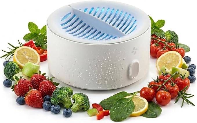 Fruit and Vveggie Cleaner Produce Cleaner - Cordless Produce Washer, OH-ion Portable Food Device for Surface Residues, IPX7 Waterproof (1)