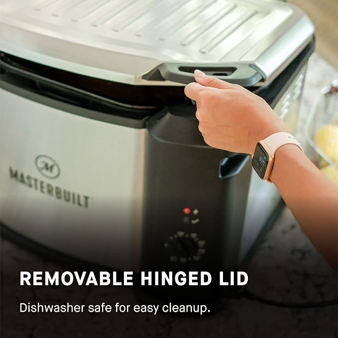 Masterbuilt® 3-in-1 10 Liter XL Electric Turkey Fryer plus Boiler and Steamer Combination with Drain Basket and Breakaway Safety Cord in Stainless Steel