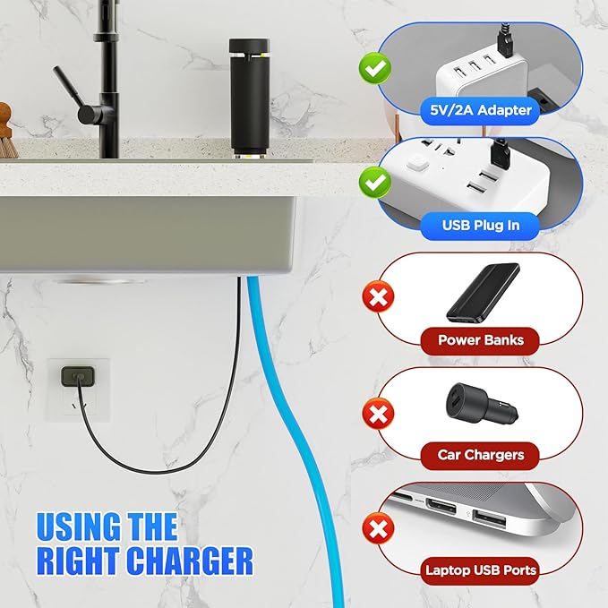 Automatic Dish Soap Dispenser for Kitchen Sink, Touch-Free Electric Sink Soap Pump, Plug-in Powered, Leak-Proof Universal Fit, 35" No-Spill Tube Kit, Easy Install & Sleek Design for Kitchen Bathroom