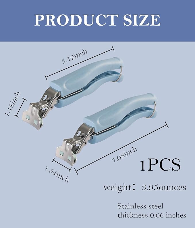 Stainless Steel Anti-Scalding Hot Bowl Dish Plate Gripper Clips Tongs Clamp Holder for Moving Hot Plate or Bowls with Food Out from Instant Pot Microwave Oven (1, Blue)