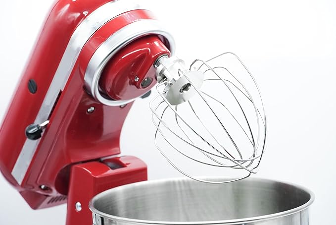 6-Wire Whip Compatible with 6Qt Kitchenaid Tilt Head Stand Mixer, Replacement for Kitchenaid Stand Mixer Attachments and Accessories KN256, Stainless Steel, Dishwasher Safe(1 Pack)