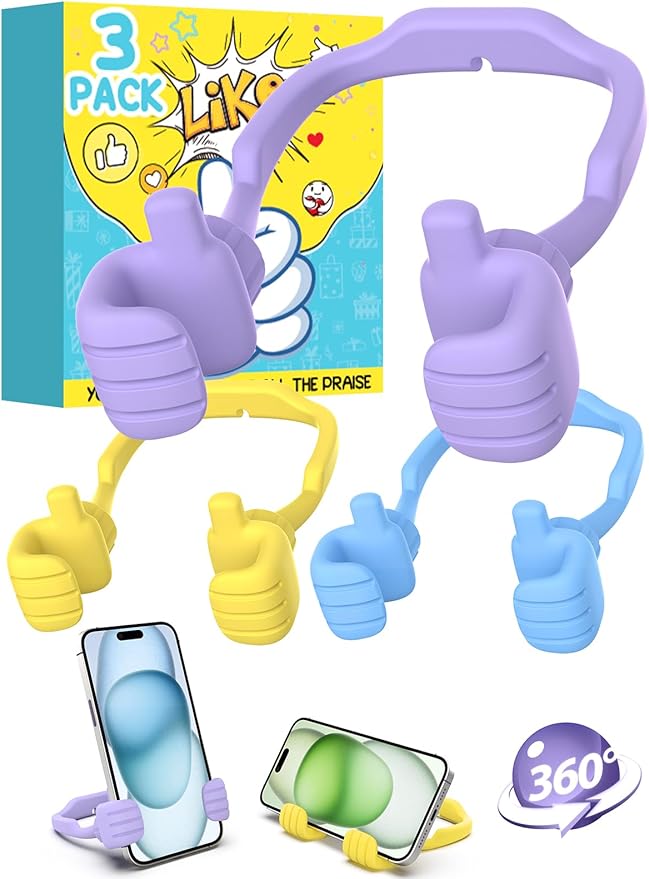 Stocking Stuffers for Teens Girls Kids Boys: Gifts for Men Women Thumbs Up Lazy Cellphone Holder for Desk Funny Gifts for Adults Teenager Mom Husband Friends Stuff Who Have Everything Christmas Ideas