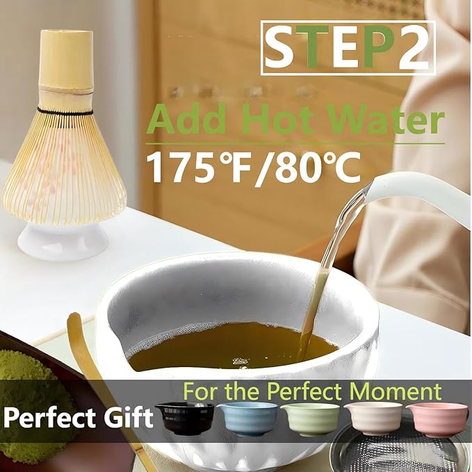 Matcha Whisk Holder Matcha Chasen Whisk Stand Ceramic Holder fit for Traditional Japanese Tea Ceremony Starter Matcha Tools Matcha Bowl (Sakura Pink Matcha Bowl)
