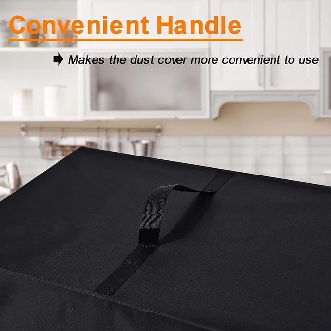 Toaster Oven Cover Heavy Duty Water-Proof Heat-Resistant Dust-Proof Protective Cover Case for BLACK+DECKER 4-Slice Crisp 'N Bake Air Fry Toaster Oven TO1313SBD/TO1787SS (Black)