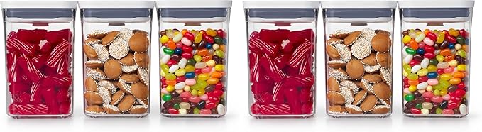 OXO Good Grips 3-PC Small Square Short POP Container Set,(Pack of 2)