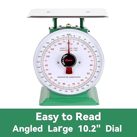Tada 150kg/330lbs Heavy Duty Industrial Scale Mechanical Kitchen and Food Scale with Stainless Steel Platform