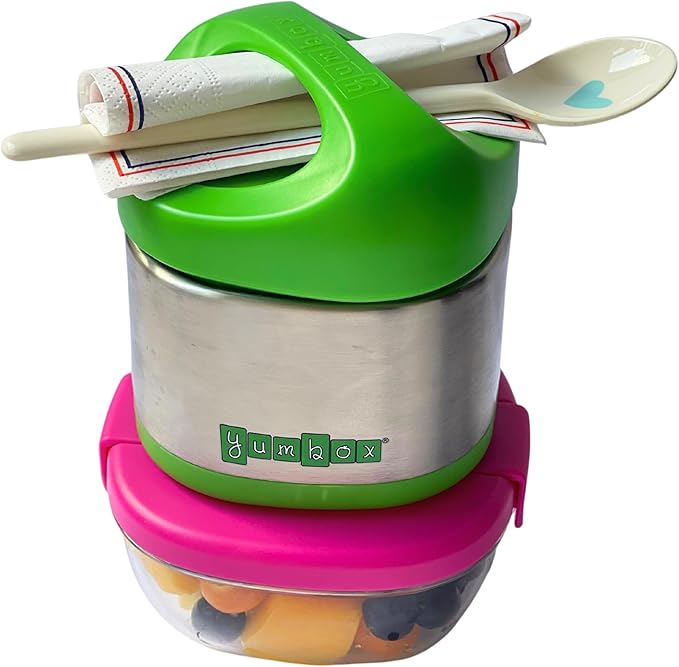 Yumbox Snack Bowl, Leakproof 3 Compartments, Removable Lid, Microwave, Dishwasher Safe, Kids Snacks, Granola Bowl, Snacks for school, work, travel