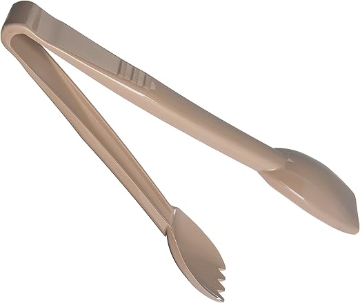 Carlisle FoodService Products 460906 Carly Salad Tong, 9" Salad Tong, Beige, 12 Pack