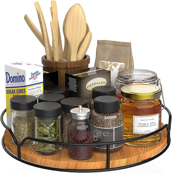 9" & 10" Lazy Susan Organizer - Carbonized Black