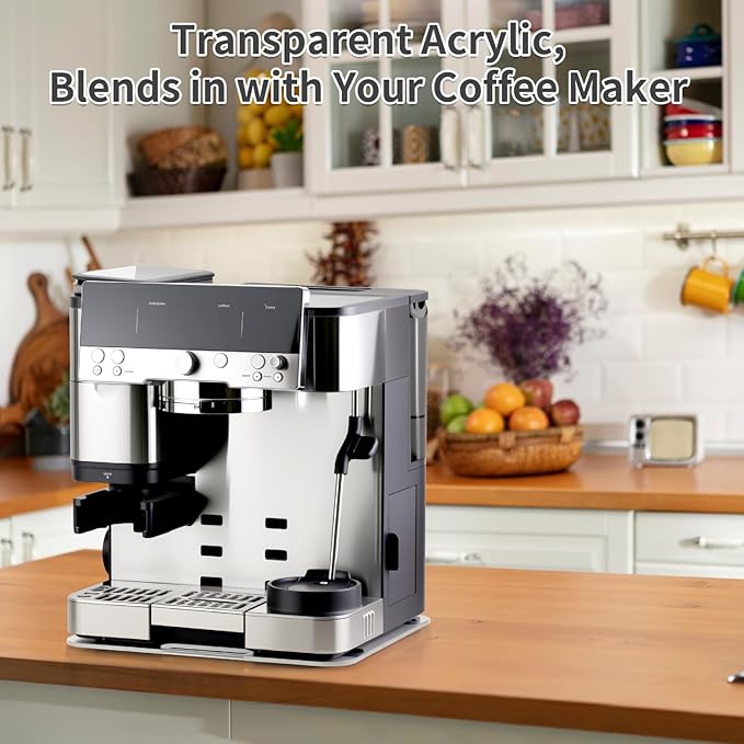 Appliance Slider Compatible with Ninja Espresso Machine, Transparent Acrylic Sliding Tray for Ninja ES601 ES701
