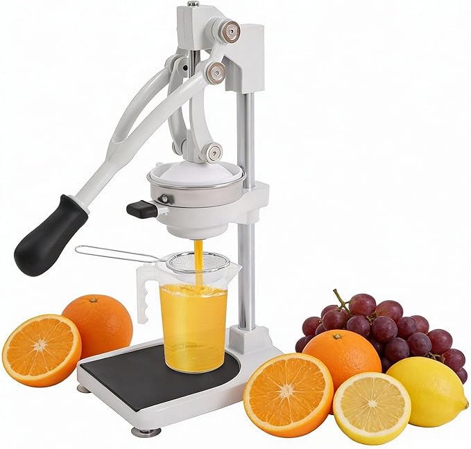Manual Orange Juicer Squeezer, Heavy Duty Hand Press Citrus Juicer, Juice Yield 99% with 18Oz Measuring Cup Capacity, Commercial Grade, Easy to Clean for Citrus, Lemon, Pomegranate, Lime, Grapefruit