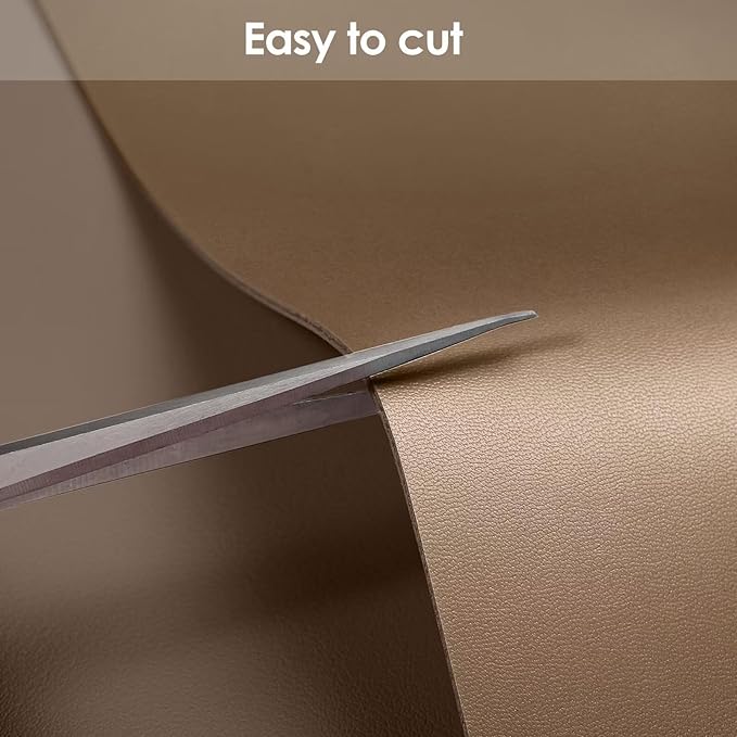 Leather Table Cover,1.8mm Thick,12x90 Inch Desk Cover,Dresser Cover Top,Dresser Protector Top,Dresser Cover,End Table Cover.(Mud Color+Champagne Gold,12x90)