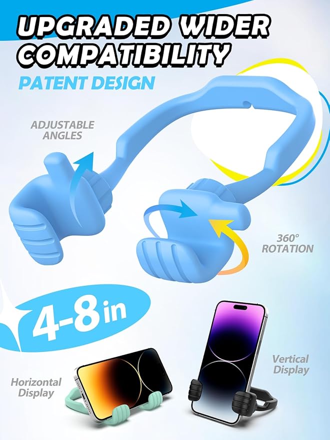 Stocking Stuffers for Teens Boys Mens Adults Gifts for Christmas: Thumbs Up Lazy Phone Stand Cell Phone Holder Funny Gifts for Kids Girls Teenage Women Wife Cool Gadgets White Elephant Stuff Ideas