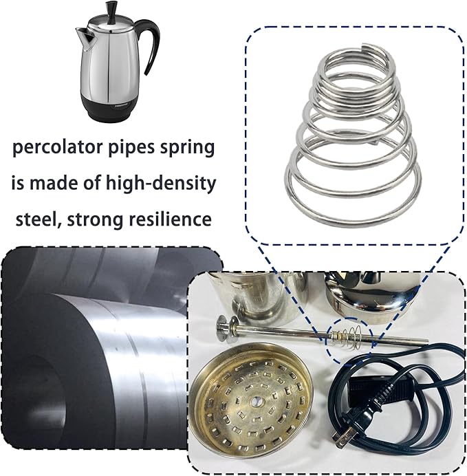 2 PCS Coffee filter Pump Tube Spring fits Farberware Stove Top Percolators
