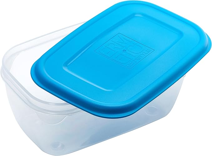 giòstyle Set of 4 Rectangular Containers Blue