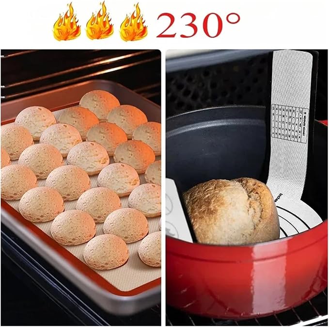 1 Piece Silicone Baking Mat Non Stick Heat Resistant Oven Liner Sheet for Cookie Macaron Bread Tool(Red 30x21cm)