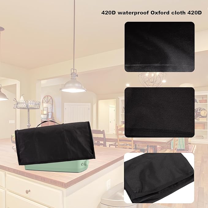 Cover for Bella 2 Slice Slim Toaster,Heat-Resistant Dustproof Waterproof Kitchen Heavy Protection Appliances Case Covers with Handle,for Bella 2 Slice Slim Toaster Cover Women/Mother's Day Gift(Black)
