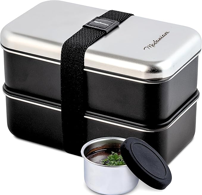 Modaniam Leak Proof Stainless Steel Bento Box, Stainless Steel Lunch Box For Adults, Metal Bento Box, Japanese Lunch Container, Large With Compartment, Korean Bentobox, Non Toxic, Microwave Safe