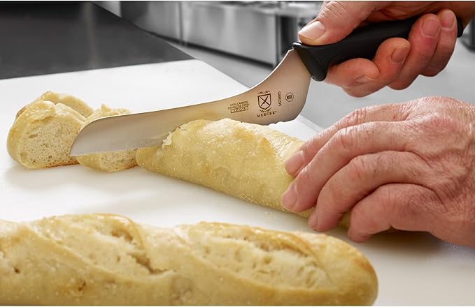 Mercer Culinary Millennia Black Handle Offset Bread Knife, 7-Inch