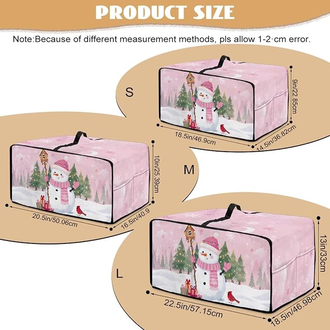Air Fryer Toaster Oven Dust Cover Washable Convection Oven Cover Stylish Kitchen Appliance Protector Decorations Countertop Accessories, M, Snowman Northern Cardinal Pink