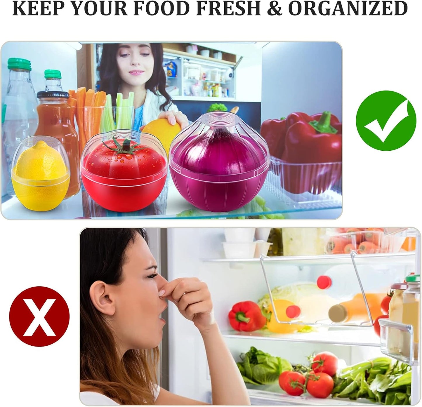 Tomato Storage Containers, Reusable Tomato Keeper for Refrigerator, Individual Lime Saver Holder Organizer for Fridge to Keep Tomato Fresh