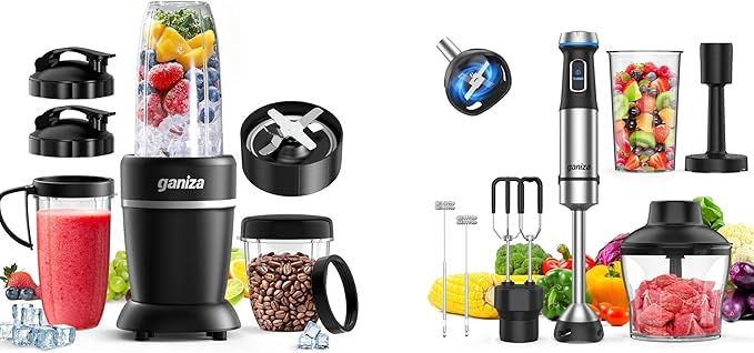 Ganiza GB08 Smoothie Blender and 6 in 1 Hand Blneder