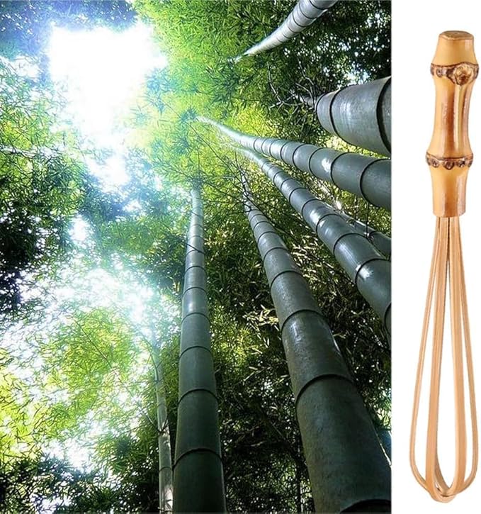 Handmade Wood Whisks for Cooking - 5.7In Natural Bamboo Whisk, Mini Wooden Whisks for Whisking, Beating, Blending, Frothing & Stirring (5.7Inches + 10Inches)