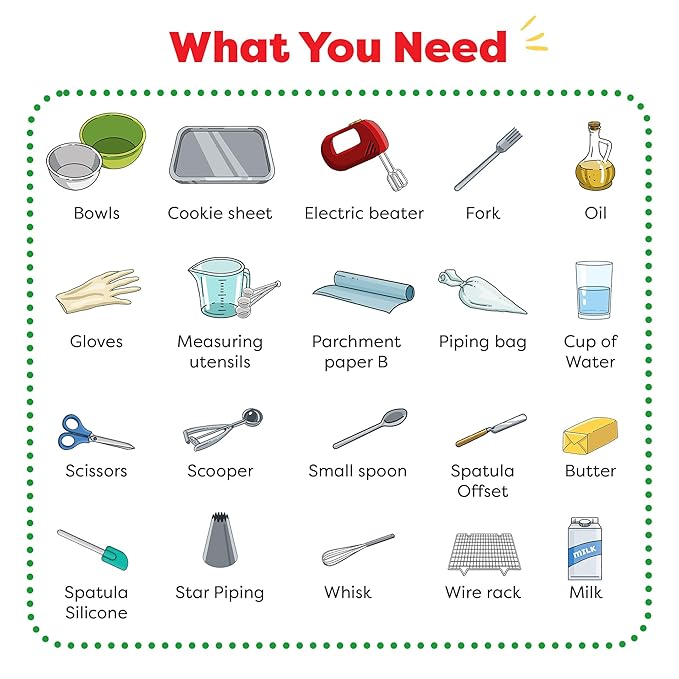 Baketivity Whoopie Pie Burgers Baking Kit for Kids Set - Real Cooking Set for Girls & Boys Ages 5-12 - Baking Kit with Premeasured Ingredients, STEM Kit for Kids with Instructions