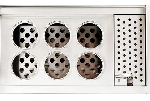 KoolMore 6-Basket 11 Gallon Commercial Natural Gas Pasta Cooker with 70,000 BTU, ETL Listed in Stainless-Steel (KM-PC6-NG)