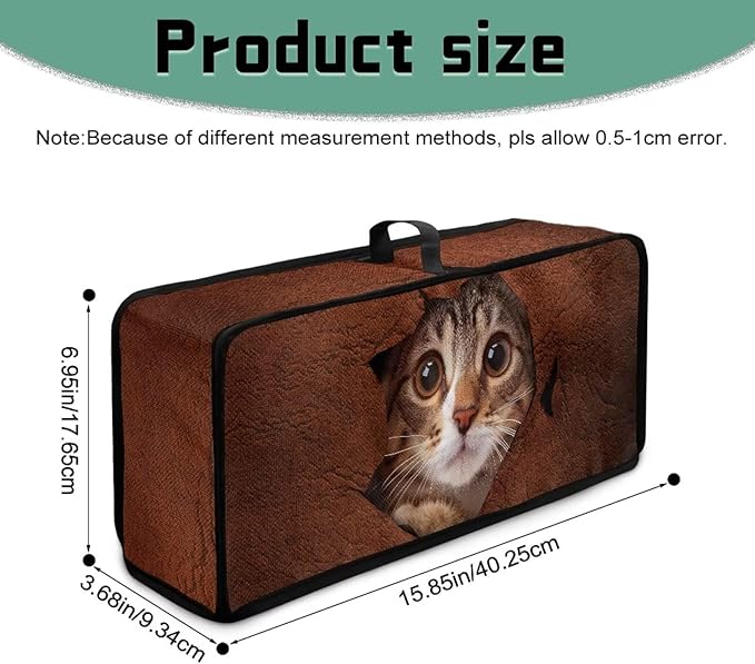 Cat Toaster Cover 2 Slice Brown Fabric Toaster Cover 2 Slice Long Slot, Easy to Fold and Store, Heat-Resistant Protective Dust Covers for Kitchen Appliances